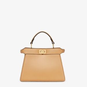 FENDI Peekaboo ISeeU Petite - Beige padded nappa leather bag